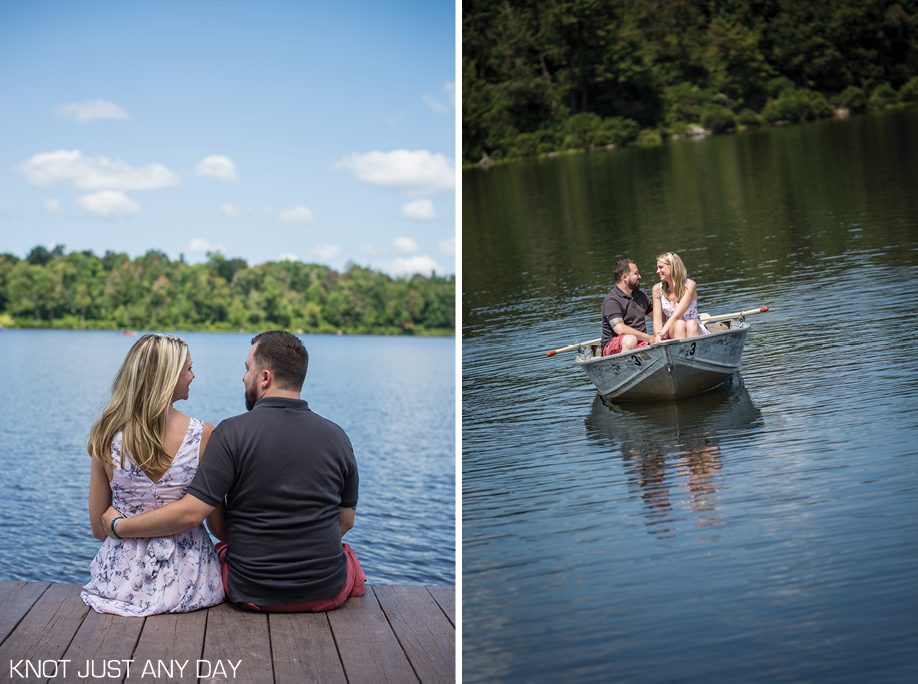 lake dock boat engagement photo shoot ricketts glen lakeside rowboat reflection photos photo ideas - knot just any day photography