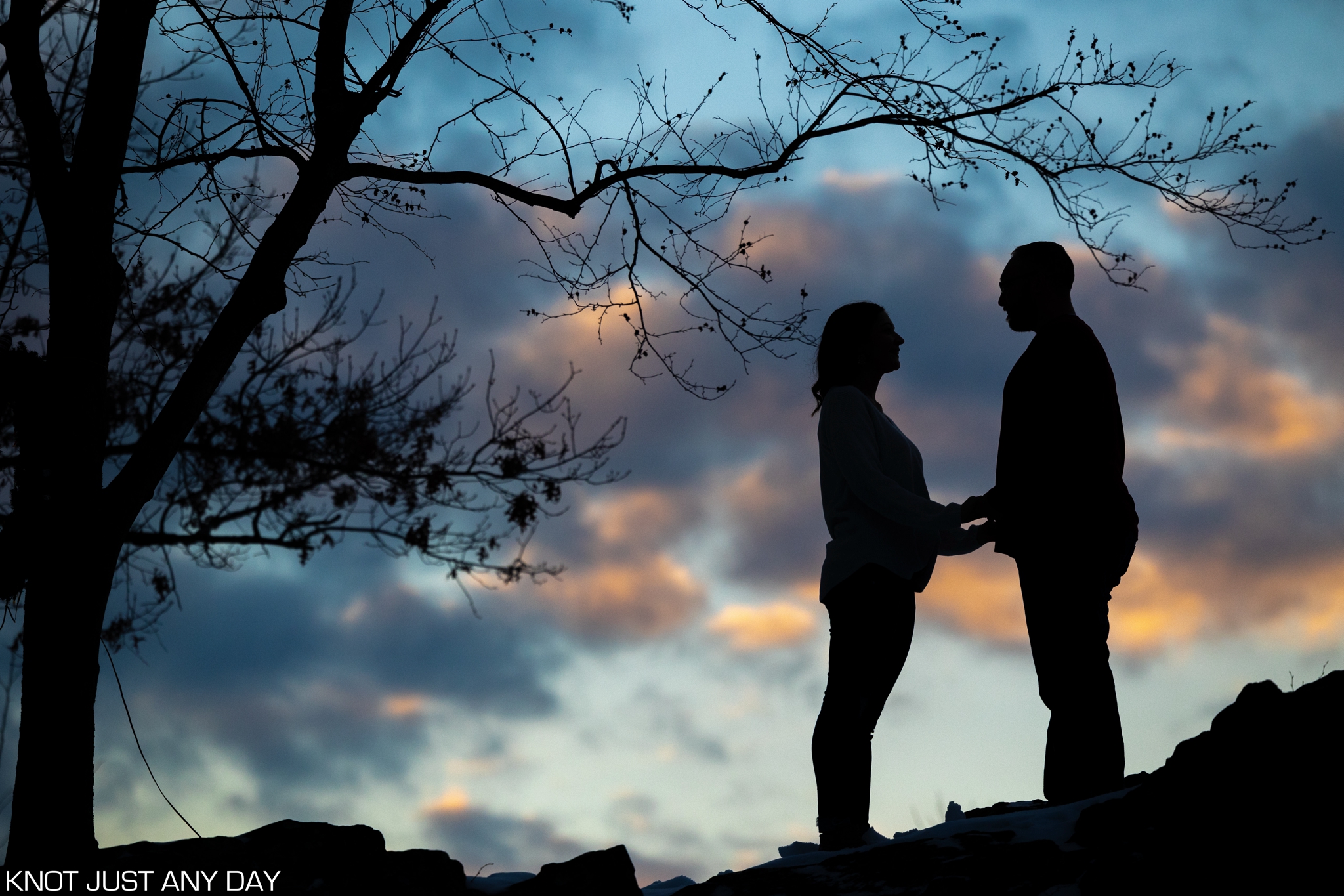 Winter Engagement Photography at Nay Aug Park in Scranton, PA