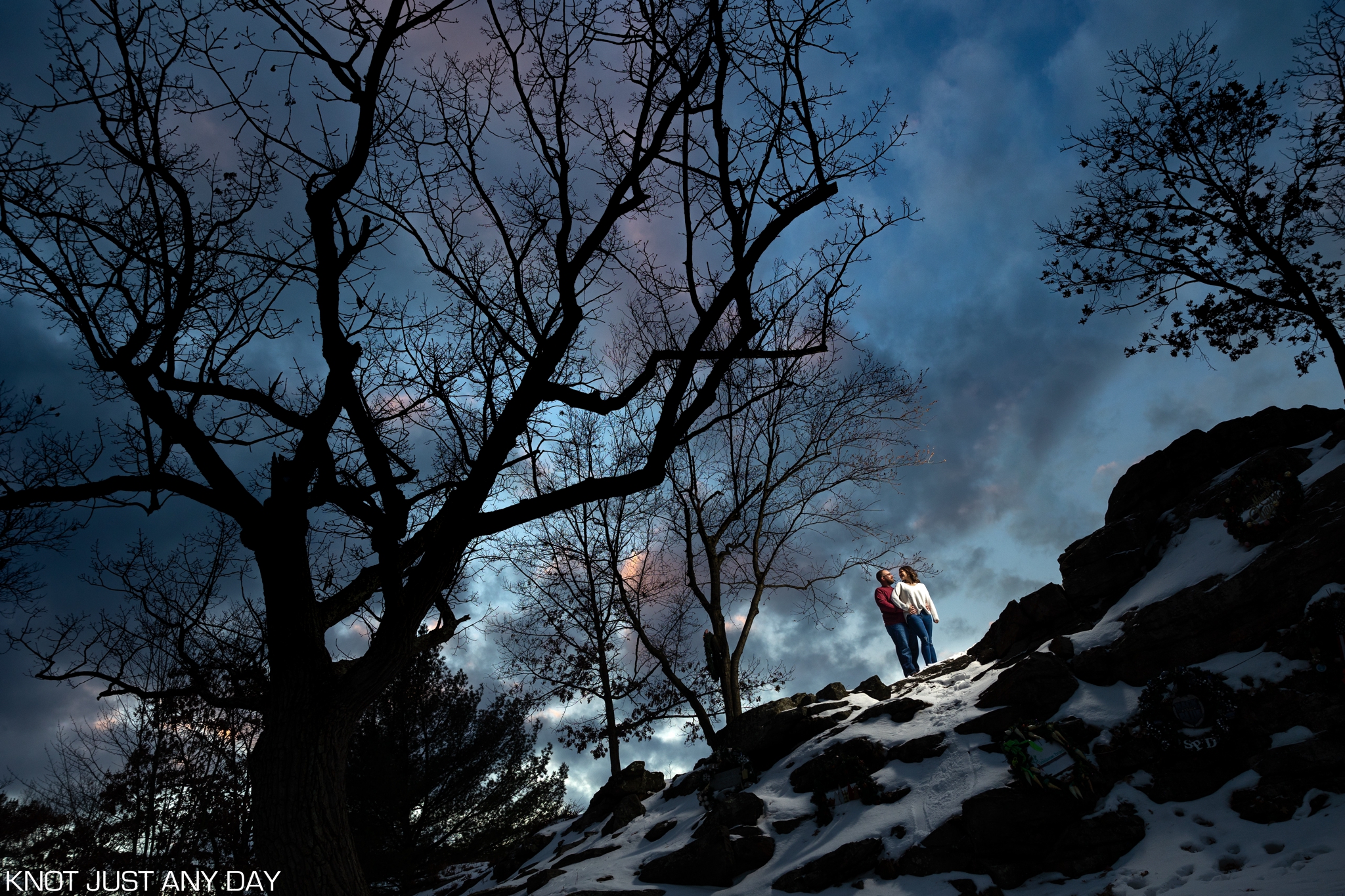 Winter Engagement Photography at Nay Aug Park in Scranton, PA