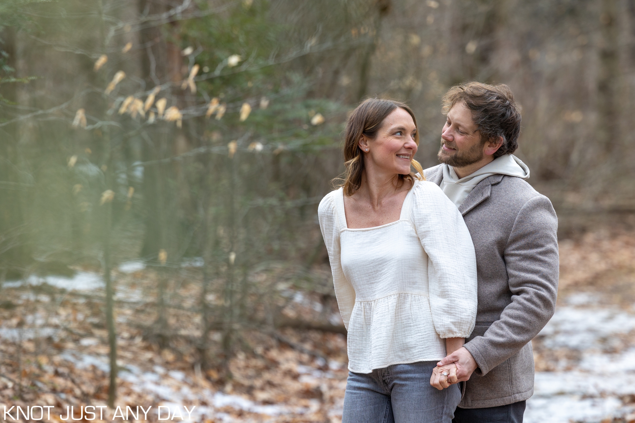 Winter Engagement Photography at Nescopeck State Park in Wilkes-Barre, PA