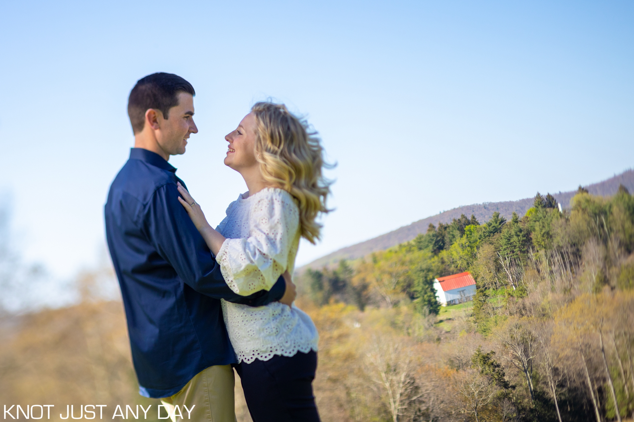 Dallas, PA Spring Engagement Photography Session at Huntsville Golf Club