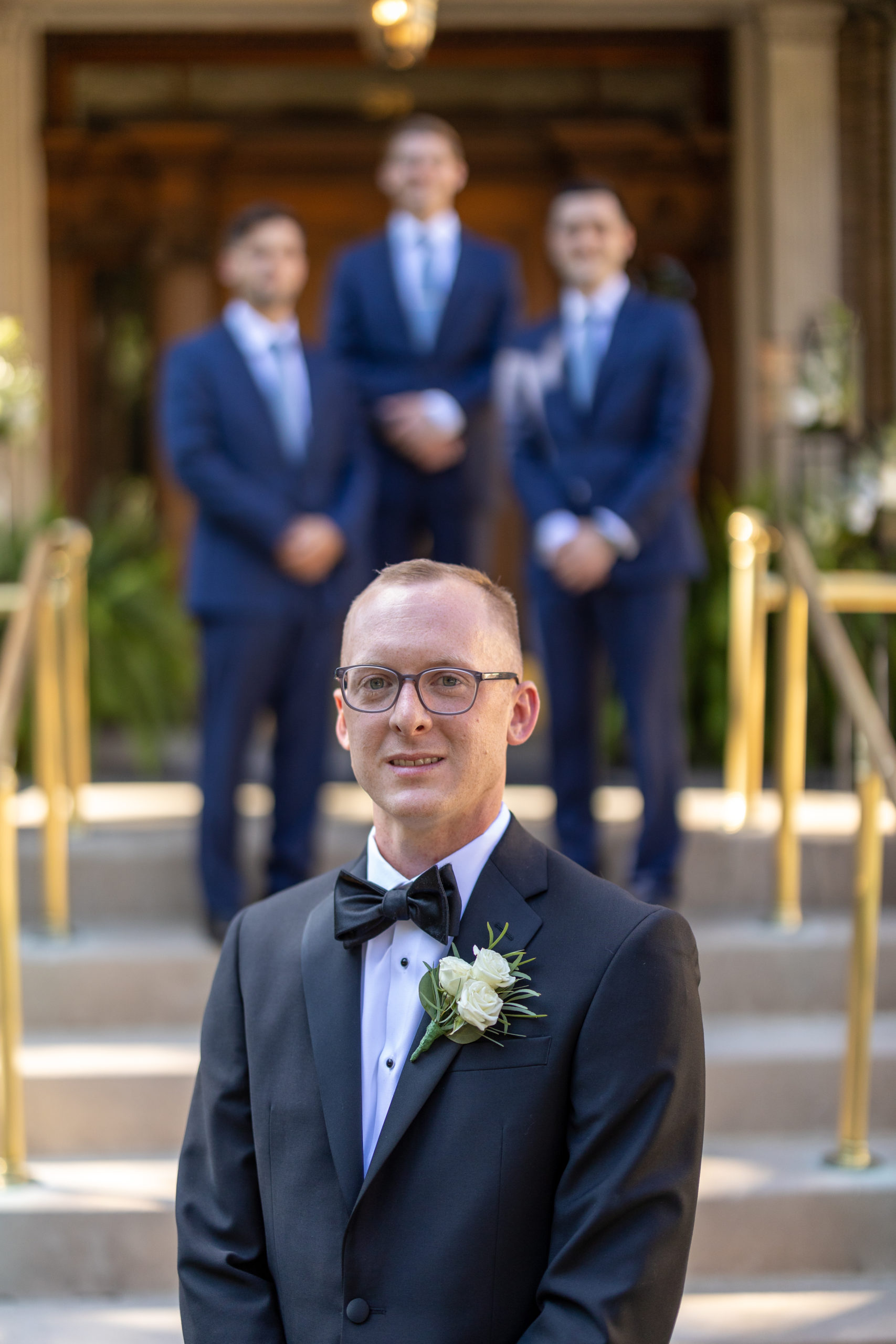 groom portrait during groom prep
