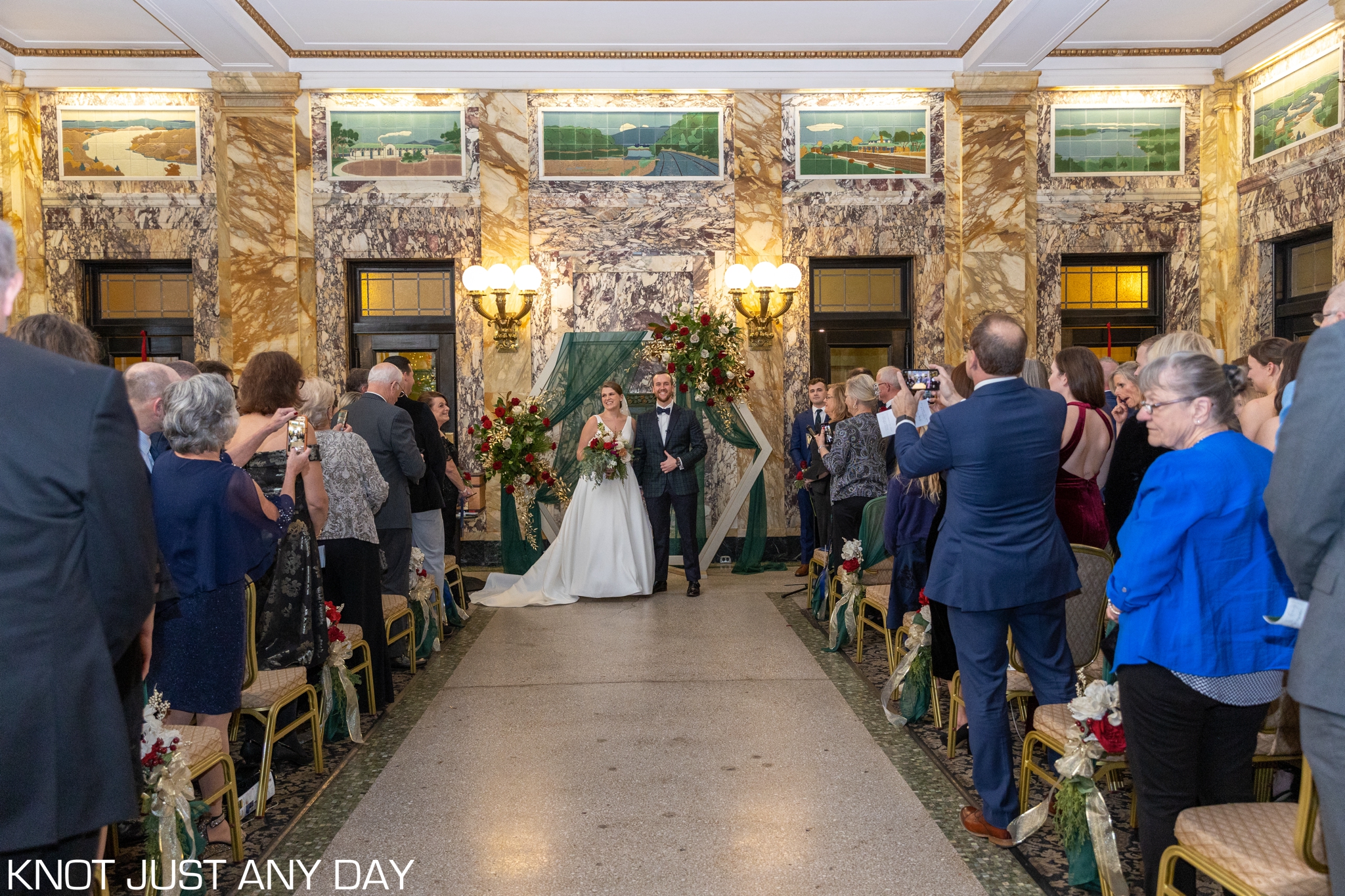 wedding ceremony at the Radisson Lackawanna Station Hotel in Scranton, Pa 